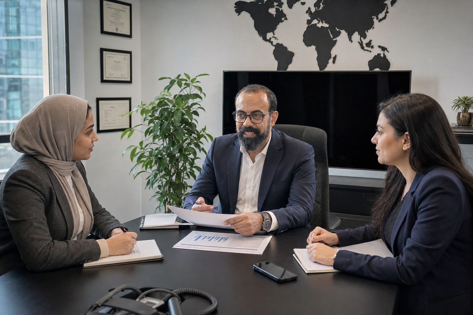 اجتماع استشاري مهني في SFA Consultants